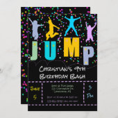 Kinder Jump & Play Trampoline Verjaardag Bash Kaart (Voorkant / Achterkant)