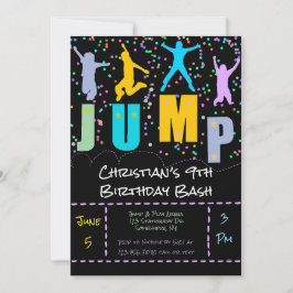Kinder Jump & Play Trampoline Verjaardag Bash Kaart