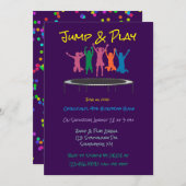 Kinder Jump & Play Trampoline Verjaardag Bash Kaart (Voorkant / Achterkant)