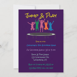 Kinder Jump & Play Trampoline Verjaardag Bash Kaart