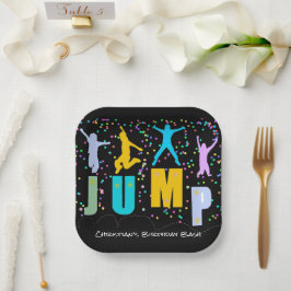 Kinder Jump & Play Trampoline Verjaardag Bash Papieren Bordje