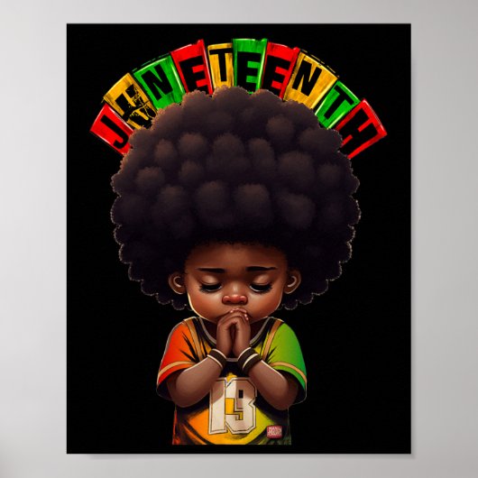 Kinder Juneteenth Prince 1865 Black Geschiedenis M Poster (Voorkant)