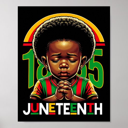 Kinder Juneteenth Prince 1865 Black Geschiedenis M Poster (Voorkant)