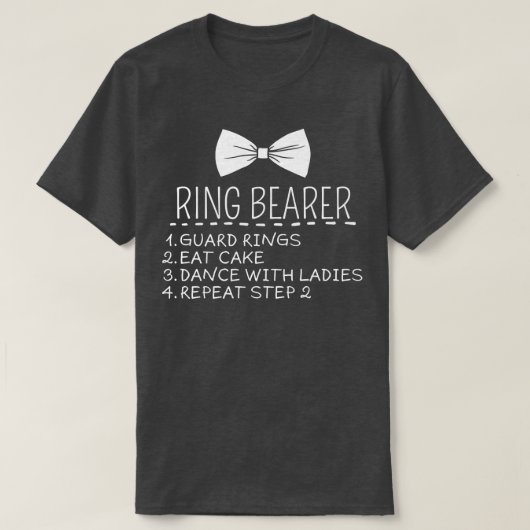 Kinder Junior Wedding Party Kinder Ring Bearer T-shirt (Design voorkant)