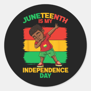 Kinder JuniTeenth is mijn onafhankelijkheidsdag Ronde Sticker