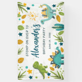 Kinder Jura Verjaardagsfeestje Dinosaurus Spandoek (Verticaal)