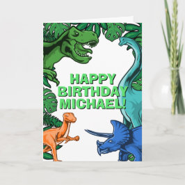 Kinder Jurassic Dino Dinosaur Birthday Kaart