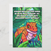 Kinder Jurassic Dino Dinosaur Birthday Kaart (Achterkant)