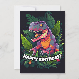 Kinder Jurassic Dino Dinosaur Birthday Kaart