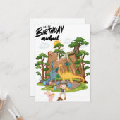 Kinder Jurassic Dino Dinosaur gepersonaliseerde ve Kaart (Voorkant / Achterkant in situ)