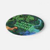 Kinder Jurassic Dino gepersonaliseerde dinosaurusv Papieren Bordje (Gekanteld)