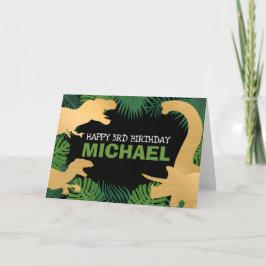 Kinder Jurassic Trex Dino Dinosaur Birthday Kaart