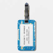 Kinder kaart van de wereld met dieren bagagelabel (Achterkant verticaal)