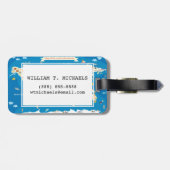 Kinder kaart van de wereld met dieren bagagelabel (Achterkant horizontaal)