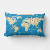 Kinder kaart van de wereld met dieren kussen (Voorkant)