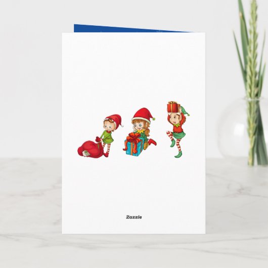 Kinder Kaart Van Papa Kerstmis Kaart Santa (Achterkant)