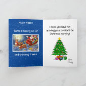 Kinder Kaart Van Papa Kerstmis Kaart Santa (Binnen)