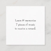 Kinder Kaart voor muzieklade Kortingskaartje (Achterkant)