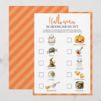 Kinder Kaarten Halloween Scavenger Hunt Game