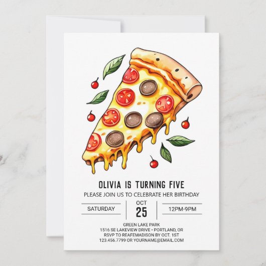 Kinder kaaspizza kaart (Voorkant)