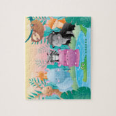 Kinder kalkdieren puzzel legpuzzel (Verticaal)