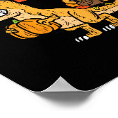 kinder kalkoen saurus rex dab kalkoen dino peuter  poster (Hoek)