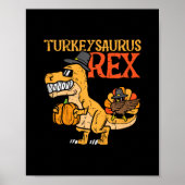 kinder kalkoen saurus rex dab kalkoen dino peuter  poster (Voorkant)