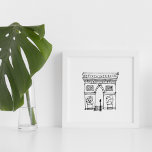 Kinder kamer | Arc de Triomphe Parijs Poster<br><div class="desc">Hand getekende schets voor een Kinder kamer | Poster Arc de Triomphe</div>