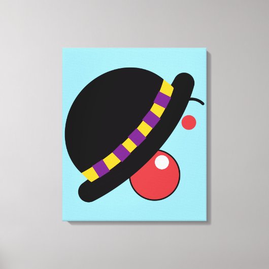 Kinder kamer blij gezicht clown canvas afdruk (Voorkant)