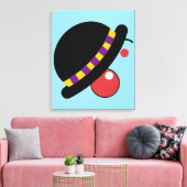 Kinder kamer blij gezicht clown canvas afdruk (Insitu (Woonkamer))