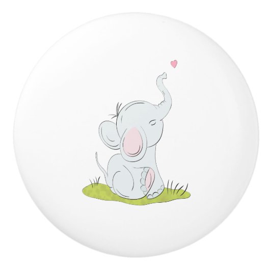 Kinder kamer deurknop keramische knop (Voorkant)