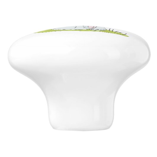 Kinder kamer deurknop keramische knop (Zijkant)