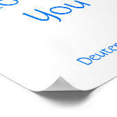 Kinder kamer Schrift, God houdt van je Schattigee  Poster (Hoek)