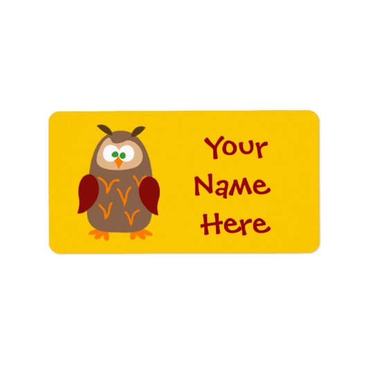 Kinder Kampeer Uil Etiket (Voorkant)