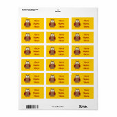 Kinder Kampeer Uil Etiket (Full Sheet)