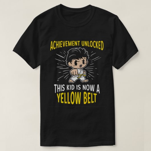 Kinder Karate Student Yellow Belt Award cadeau T-shirt (Design voorkant)