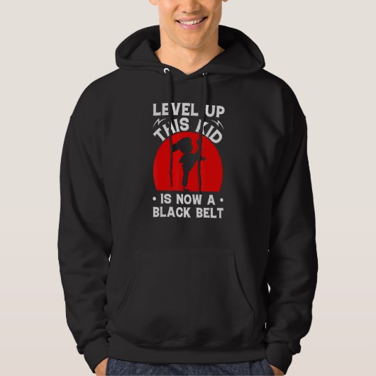Kinder Karate Uniform Black Belt Award Hoodie (Voorkant)