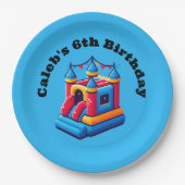 Kinder Kasteelfeest Bounce House Verjaardagssprong Papieren Bordje (Voorkant)