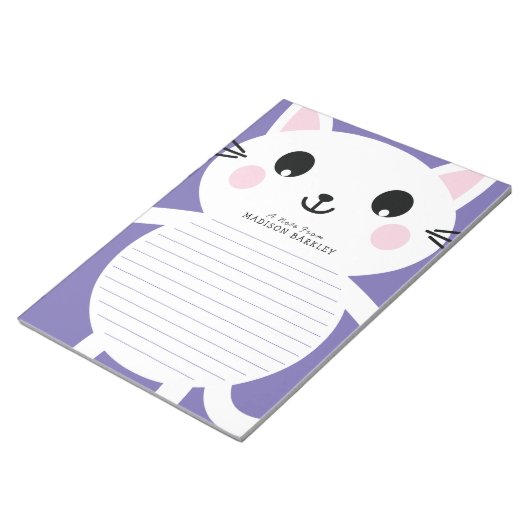 Kinder Kat Cute Personal Briefpapier laptop Notitieblok (Schuin)