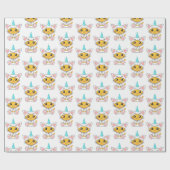 Kinder Kat Unicorn Gift Wrapping Paper Cadeaupapier (Vlak)