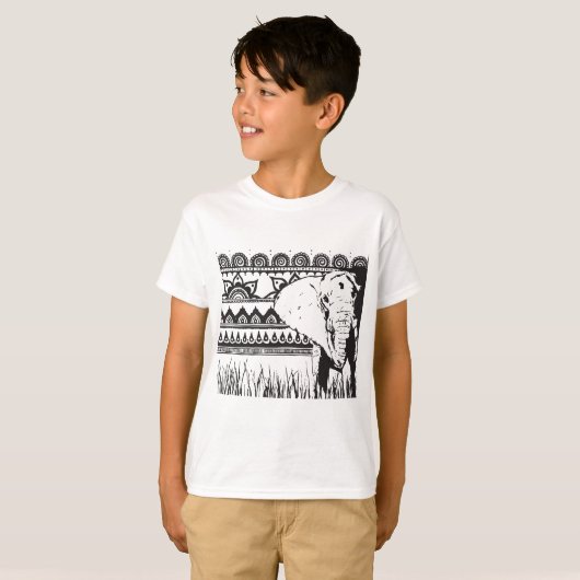 Kinder katoenolifant T-shirt (Voorkant volledig)