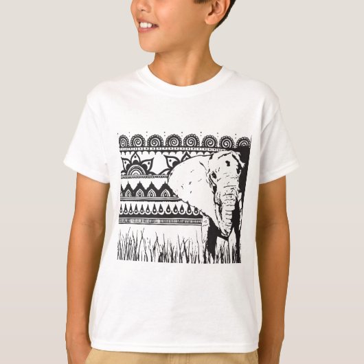 Kinder katoenolifant T-shirt (Voorkant)