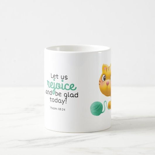 Kinder katten en garen Bijbelverse mok (Center)