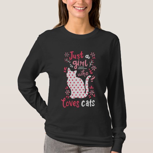 Kinder katten gewoon een meisje t-shirt (Voorkant)