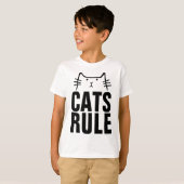 Kinder KATTEN REGEL Funny Cat T-shirts (Voorkant volledig)
