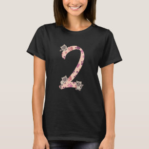 Kinder katten van siamese tweede geboortedag voor t-shirt