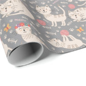 Kinder kattenstallen die in garen slapen cadeaupapier (Rol Hoek)