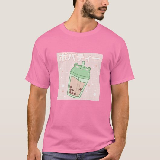 Kinder Kawaii Aesthetische Cute Boba Bubble Milk T T-shirt (Voorkant)
