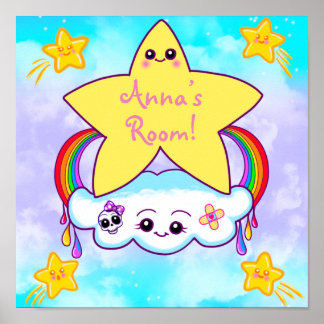 Kinder" Kawaii Persoonlijk Poster van Deuren