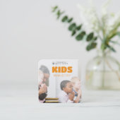 Kinder kerkdienst nodigt visitekaartje uit contactkaartje (Staand voorkant)